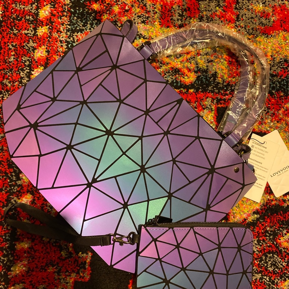 Geometric Luminous Purse & Wallet